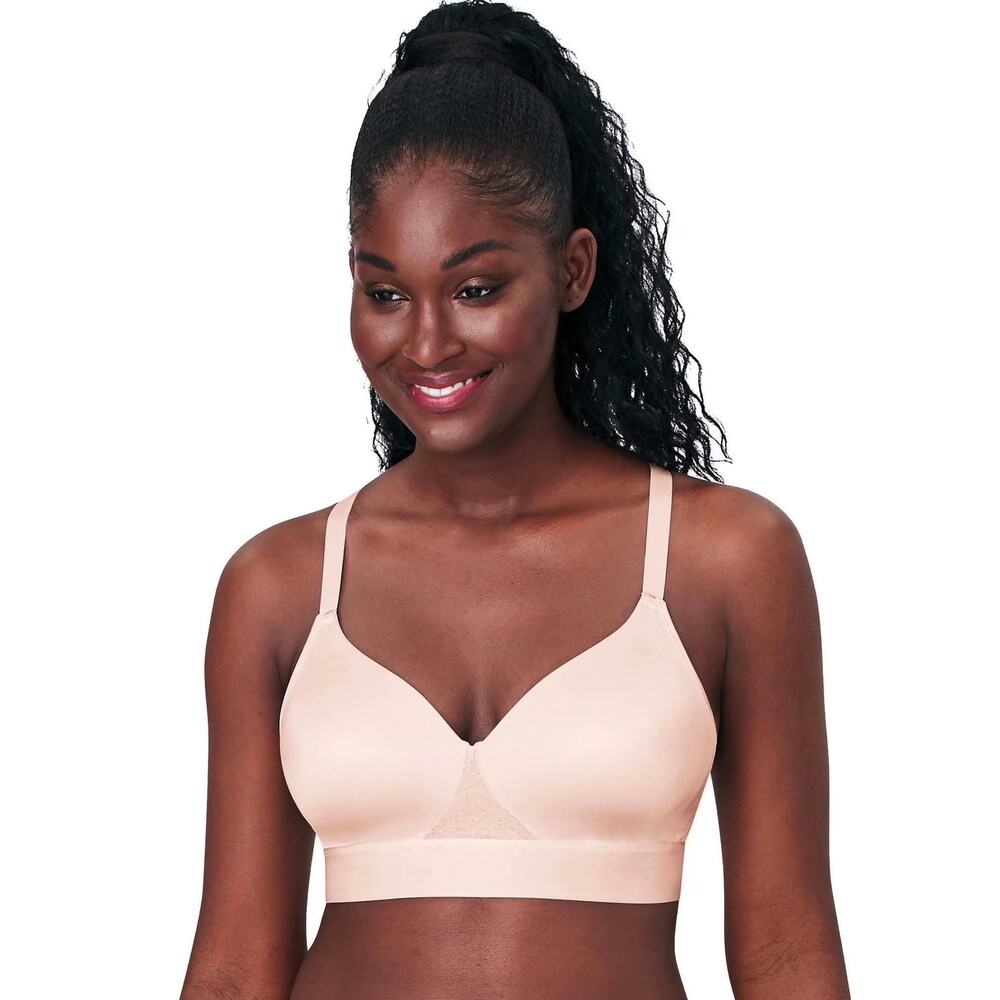 Bali Women's One Smooth U Bounce Control Wirefree Bra DF3458 Light Buff 42DD NWT